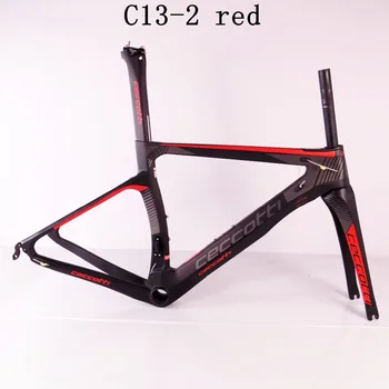 Ceccttio brändi C13-2 punane carbon road bike jalgratta raami T1100 UD /3k PF30 BSA carbon road bike