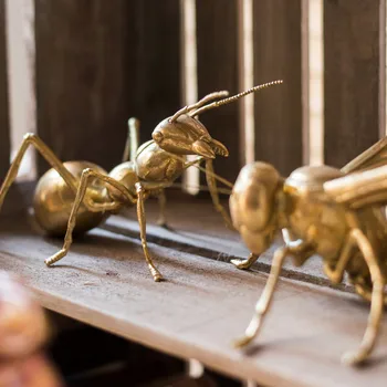 Hiiglane putukate kaunistused vaik käsitöö mesilase nõelamine ants kunsti golden lihtsalt decoracion hogar kodu kaunistamiseks tarvikud kaasaegne