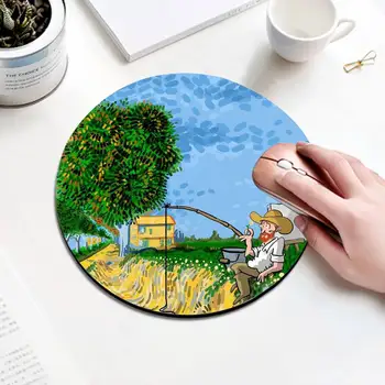 Elu Vincent van Gogh Kunsti Hiirt, Vastupidav Töölaud Mousepad Ring Laua Mängija Mängu Matt PC Sülearvuti Ring Mouse Pad