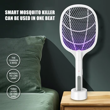 2-in-1 Elektri Sääsk Kärpäslätkä Liitium Aku Mosquito Killer LED Lilla Valgus Sääsk Lõksu Mosquito Killer Sääsk Kärpäslätkä