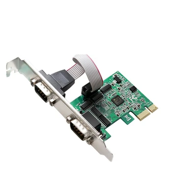 Pcie Kaks Serial Porti RS232 Liides Tööstus Kontrolli Arvuti Expansion Card Adapter Arvuti PCI-E Seeria Kaart