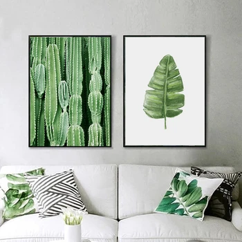 Skandinaavia Cactus Green Leaf Elu Quote Põhjamaade Lõuend Maalid Seina Art Plakati Printimine Sisekujundus, Elutuba Home Decor