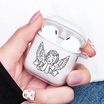 Cartoon Angel Baby Armas Kõrvaklappide puhul Apple AirPods Juhul Läbipaistvad Kaitsva Katte Airpods Tarvikud Laadimise Kasti