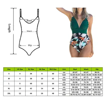 Ühes Tükis Ujumistrikoo Naiste trikoo Vann Beach Naine Võib Bohe Supelrõivad Naiste Ujumistrikood 2021 Leaf Bodysuit XXL