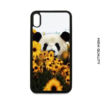 Panda Flower Art Soft TPU Kõva PC Mobiiltelefoni Juhul Kate Samsung S9 S10 S20 Pluss S21 S30 Ultra S7 S8 S10e Lisa 9 20
