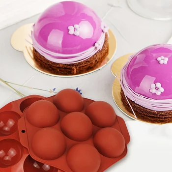1tk Pool Palli Kera Hallituse Silikoon Küpsetamine Hallituse Küpsetamine 3D Bakeware Šokolaadi Cupcake Pan Kook DIY Muffin Köök Vahend Hot Müük