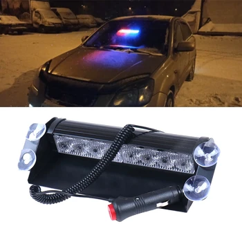8 LED Punane Sinine Auto Politsei Strobo Vilgub Hele Kriips Avarii-Hoiatus 3 Vilkuv Udutuled 3 Stiili