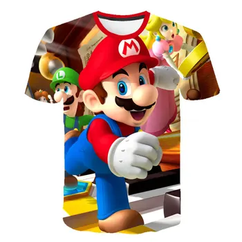 Lahe Koomiks Super Mario, Sonic 3D Disain T-särk Kids Summer T-Särk Noored Poisid Tüdrukud Tshirt Vabaaja Top Tee Riided 2020 uus