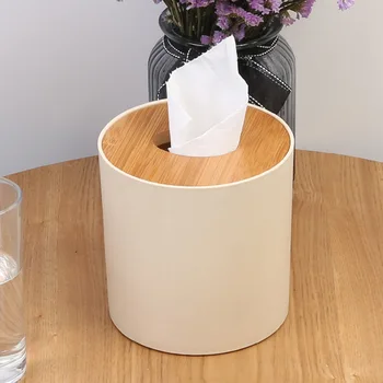Elutuba bambus-puit, paber box leibkonna laua ring plastikust paber-joonistus paberi kasti wc paberi kasti