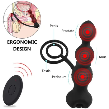 Eesnäärme Massaaž Vibraator Mees Anal Plug Veekindel Massager Stimulaator Anal Sex Mänguasjad Hilinenud Ejakulatsioon Ringi Täiskasvanud Toode