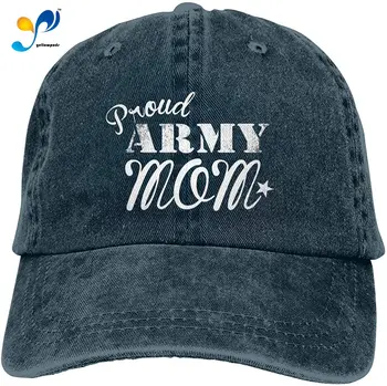 Uhke Armee Ema Ema Müts Baseball Cap Pestud Denim Puuvill Reguleeritav Müts Isa Müts Suurepärane Kingitus Ema Päev