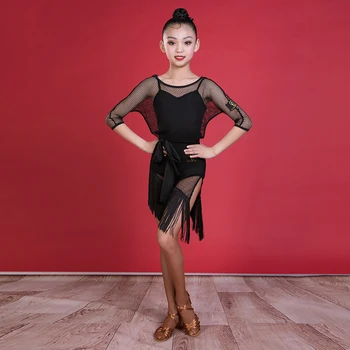 Seksikas Ladina Kleidid Lapsed Kleidid Tüdrukute Tantsu Kleit 2020 Tüdruk Rumba Kleit Konkurentsi Must Ladina Tantsu Erisoodustuse Kleit