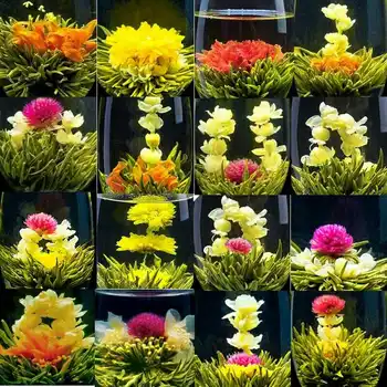 16 Tükki Õitsev Tee 2020 Eri Lille Käsitsi valmistatud Lille Hiina Tee Õitsemise pärlid Taimsete Käsitöö, Lillede, Kingituse Pakkimine