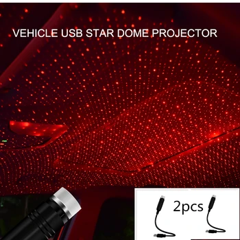 Auto Atmosfääri Lamp Salongi Välisõhu Star Light Red LED Projektor Tähine Lamp
