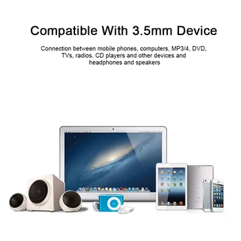 1TK Mobiiltelefoni Peakomplekti pikendusjuhe Aux Audio 3,5 mm Jack Meeste ja Naiste Alumiinium Audio Pikendus Kaabel Xiaomi