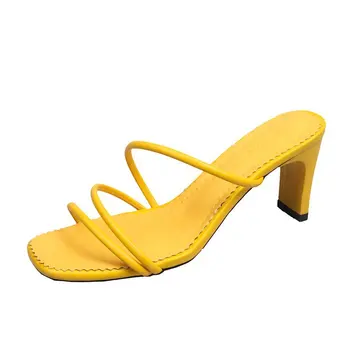 Naiste Suve Sandaalid 2020 Kõrge Kontsaga Sandaalid Sussid Tõsta Avatud Varba Sandaalid Juhuslik Väljas Sussid Kitsas Bänd sandaalid