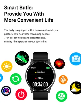 Stiilne Naiste, Meeste Smart Watch Põletada Kaloreid Tegevuse Tracker Südame Löögisageduse Monitor Fitness Spordiüritustest Käevõru Android ja IOS