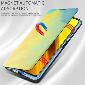 Flip Case For Xiaomi POCO M3 X3 NFC Mood Värvikas Magnet Täieliku Kaitse Telefoni Kaas Xiaomi 10T 10 lite Pro 9T A3 Funda