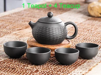 Loominguline Tee sätestatud Tee Pot filter Teekann Ilu Käsitöö Lilla Savi Teaware kohandatud Kingitused Drinkware Set Juua Puer cup