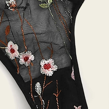 LUEISENY Naiste aluspesu Seksikas Rinnahoidja 2 Töö Seksikas Tikitud Aluspesu komplekt Fashion Nahkrihm Aluspesu Lill Pits Naistepesu Komplekt