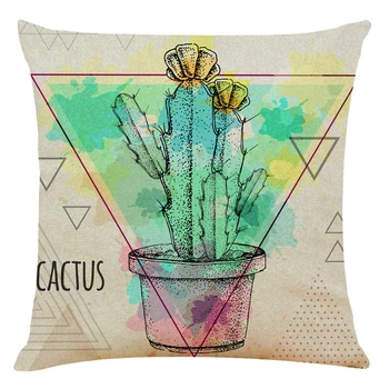 Padi Hõlmab Kodu Kaunistamiseks Geomeetriline Cactus Tarvikud elutuba Padi 45x45cm Dekoratiivsed Diivan Padja Kate
