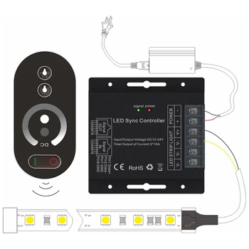 LED Kontroller RF Wireless Vajutage Kaugjuhtimispuldi Madala Pinge Ühe Kanali Sünkroonne LED Ühevärviline Töötleja 12-24V