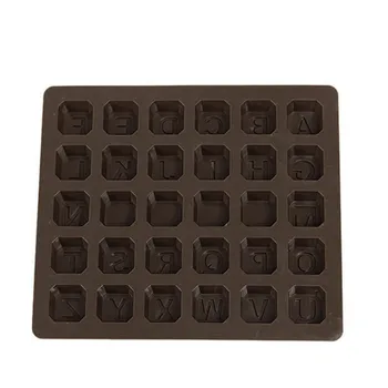 26 inglise tähed šokolaadi silikoon hallituse candy ice cube hallituse saia seep hallituse fondant kook DIY köök küpsetamine tool #25
