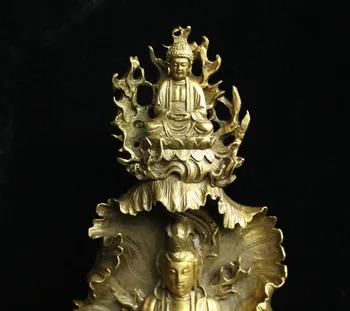 Hiina Budismi Messing Šākjamuni Buddha Kohta Kwan-Yin Jumalanna GuanYin Kuju