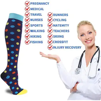 Venitada Compression Sukad Sokid Meestele, Naistele Põlve Maraton Kõrge Ödeem Veenilaiendi Diabeet Töötab Meditsiini Sockscks Veenides Spo T7G8