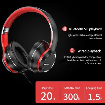 Lenovo HD200 Bluetooth-Stereo Kõrvaklappide BT5.0 Pika Ooterežiimis Elu Müra Tühistamises Jaoks Xiaomi Iphone Lenovo Peakomplekt