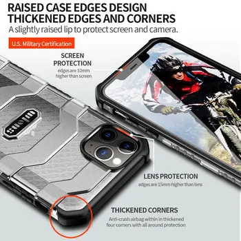 Raske hybrid Case for iPhone 12 Pro Max 12 mini 11 Pro XS XR Sõjalise Põrutuskindel kaitsta Kate iPhone SE 2020 8 7 6S Pluss