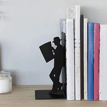 Riiulid Bookends Raud Home Office Kooli Raamat Lõpeb 3D Raamatuid Magazine Hoidja