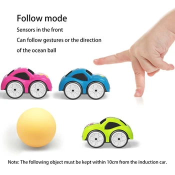 RC Auto Intelligentne Sensor puldiga Cartoon Mini Auto Raadio Juhitav Elektriautode Mode Muusika Kerge Mänguasjad