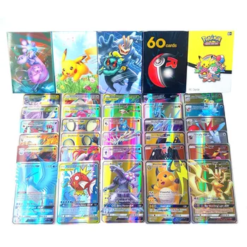 Pokemon Kaardid, 20-300Pcs Pokemon 100Vmax EX SILDI 300 GX enimmüüdud Laste Lahing inglise Versiooni Mängu Tag Meeskond Paistab Kaart
