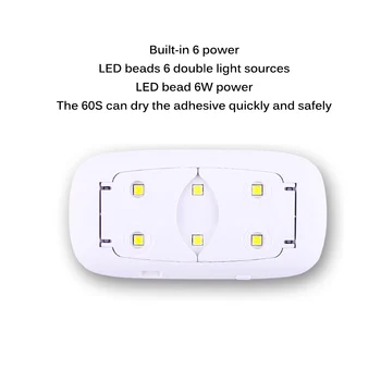 6W Ultraviolett-LED Mini Nail Lamp Küünte Kuivati Hiire Kuju Portable-USB-Kaabel Majapidamis-Sültjas Geel-Lakk Kuivatamine Lambi