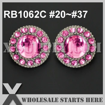 Värv: RB1062C #20~#37 Ühte Värvi Plastikust Rhinestone Nuppu