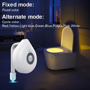 D5 LED Wc-poti Öö Valguses Liikumisandur WC Valguse 8 Värvi Muutlik Lamp AAA Patarei Jõul Backlight Wc-Pott Laps