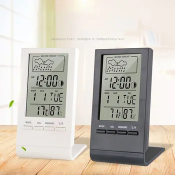 Termomeeter Hygrometer Näidik Indoor/Outdoor ilmajaamas Automaatne Elektrooniline Temperatuuri-Niiskuse Jälgida Kell 1tk