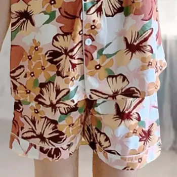 Suvel Pidžaama Komplekt Naistele Lill Lühikesed Varrukad pikad Püksid Sleepwear Daamid Värske Mugav Homewear Naiste Riided