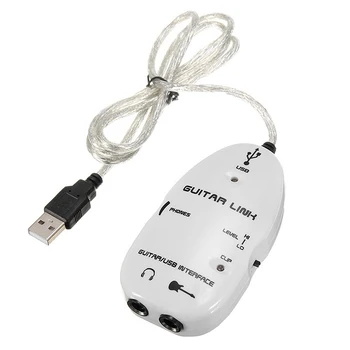 6.m-Pesa USB-Guitar Link Cable Adapter Kitarri ARVUTI Salvestus-Taasesitus Kitarr Mõju Kaabel USB-Kitarr Adapter