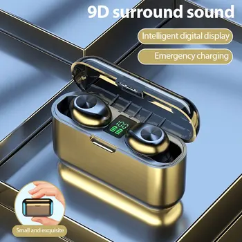 TWS Touch Juhtmeta Peakomplekti 5.1 Bluetooth Sport Kõrvaklapid 9D Stereo Müra Vähendamise Kõrvaklapid, LED-Ekraan Laadimine Juhul