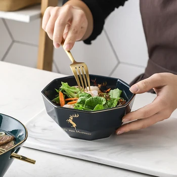 Loominguline Köök Jaapani keraamika riis kaussi Ramen kaussi salat, supp kaussi Restorani köögi-ja lauanõud Kodu Kaunistamiseks Kausid