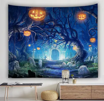 Halloween Tapestry Terror Kõrvits Wall Decor Öö Õudne Džungel Vaip Seina Riputamise Seina Kunst Magamistoaga Kodu Halloween Decor