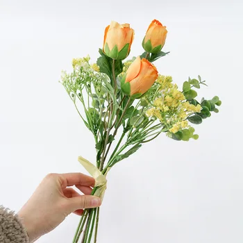38cm Kunstlikku Lille Gypsophila Holding Lilled Pulm Teenetemärgid Kodus Isiku Tabel Decor Kuulu Decor Võltsitud Lill