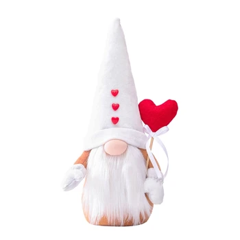 Happy Valentine ' s DayRed Armastus Südames Gnome Käsitöö rootsi Tomte Palus Nukud F3MB