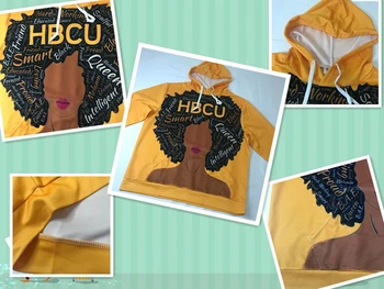 HYCOOL Hot Müük Aafrika Armas Must Tüdruk Magic Design 6xl Hupparit Daamid Kohandatud Ülepaisutatud Naiste Kawaii Kärbitud, Hupparit