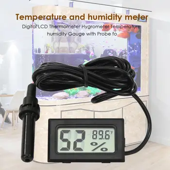 Digitaalne LCD Termomeeter Hygrometer koos Kollektori Temperatuur Niiskus Näidik Sõiduki Kala Külmik Temperatuur Vahend