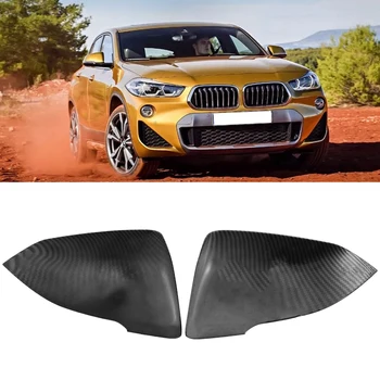 Carbon Fiber Stiilis Rearview Mirror Frame Sisekujundus Kaas BMW X1 X2 16-19 2016-2019