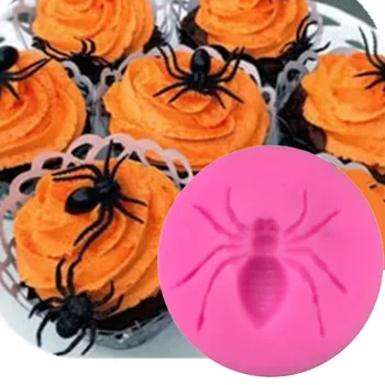 Halloween Spider Silikoon Hallituse Fondant Kook Dekoreerimiseks Vahendid Savi Hallitusseened DIY Käsitöö Cupcake Šokolaadi Hallitus Köök Vidin