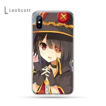 Konosuba Megumin jaapani anime Telefon Case for iPhone 11 12 mini pro XS MAX 8 7 6 6S Pluss X 5S SE 2020 XR luksus kate funda